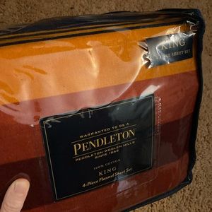 Pendleton flannel King bed sheets